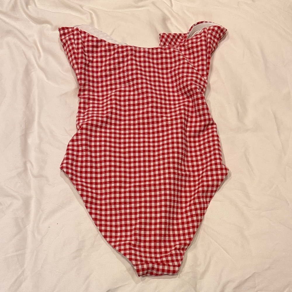 Onia Red Checkered women’s Swimwear